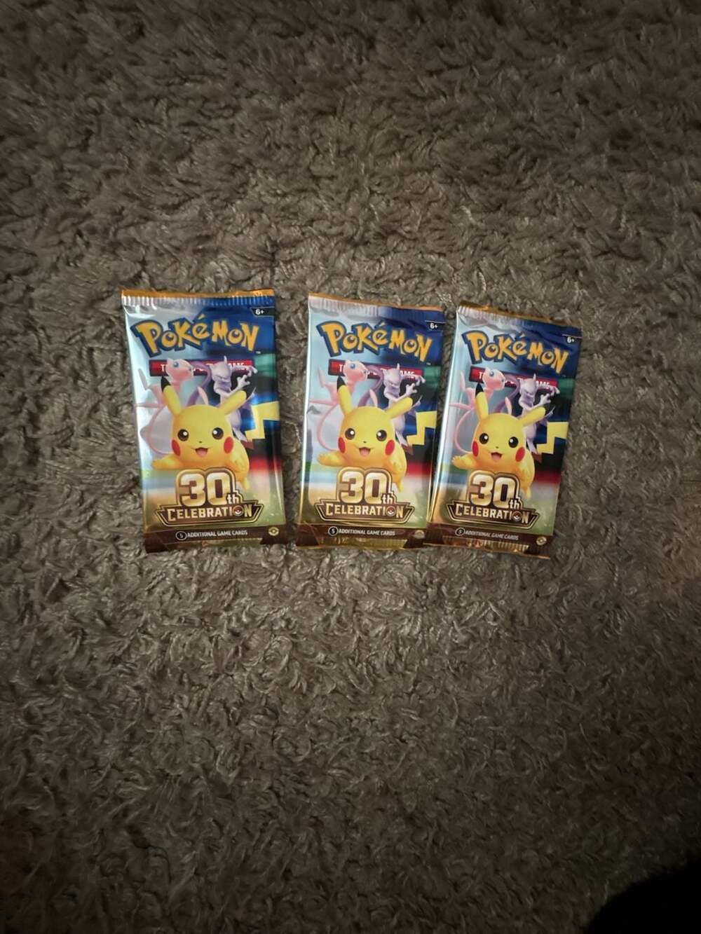 Pokemon 30th Anniversary Booster Packs - 3 Packs!